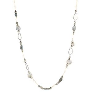 Crystal Encrusted Honeycomb Station Necklace